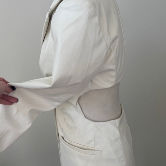 Anna Rae White Faux Leather Cutout Blazer Dress | NWT - Picture 3 of 5